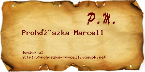 Prohászka Marcell névjegykártya